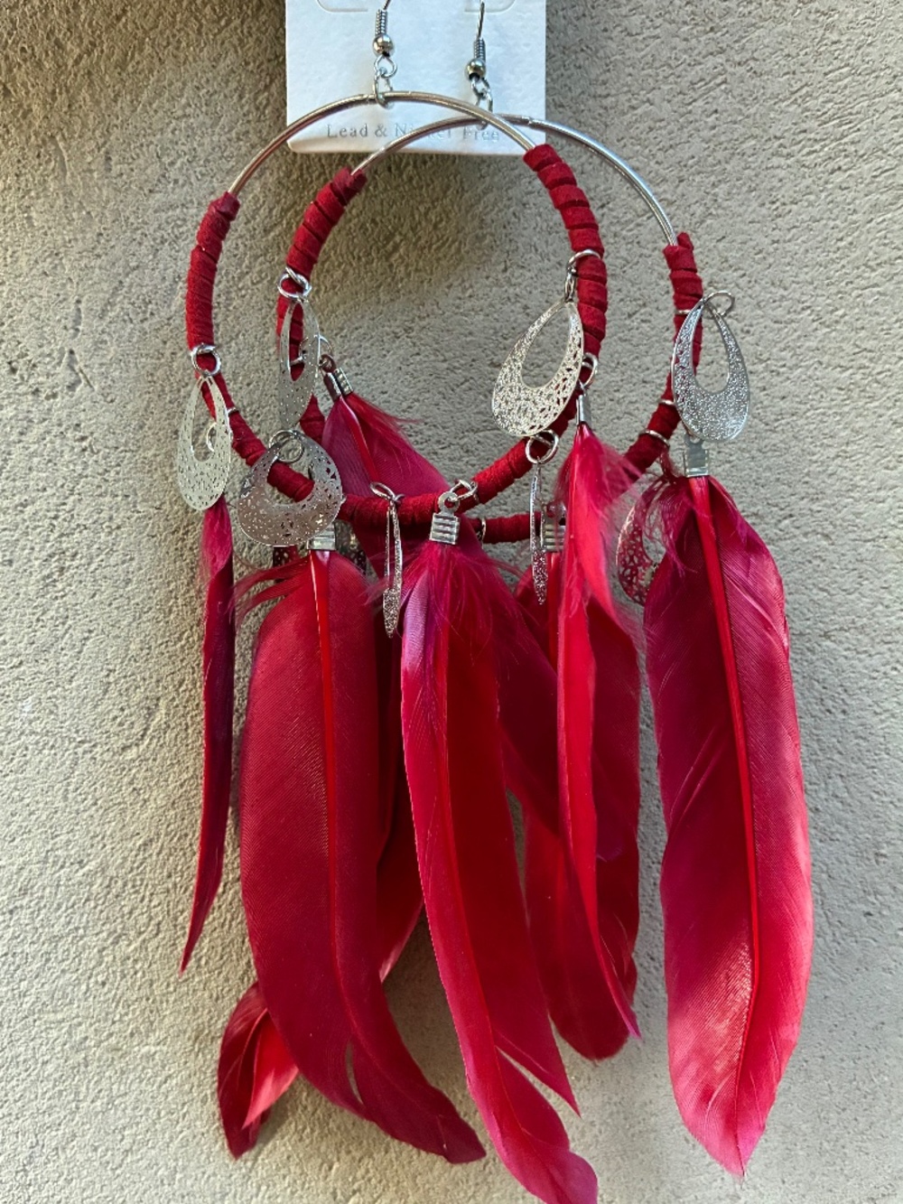 Isis Hoop & Feather Earrings